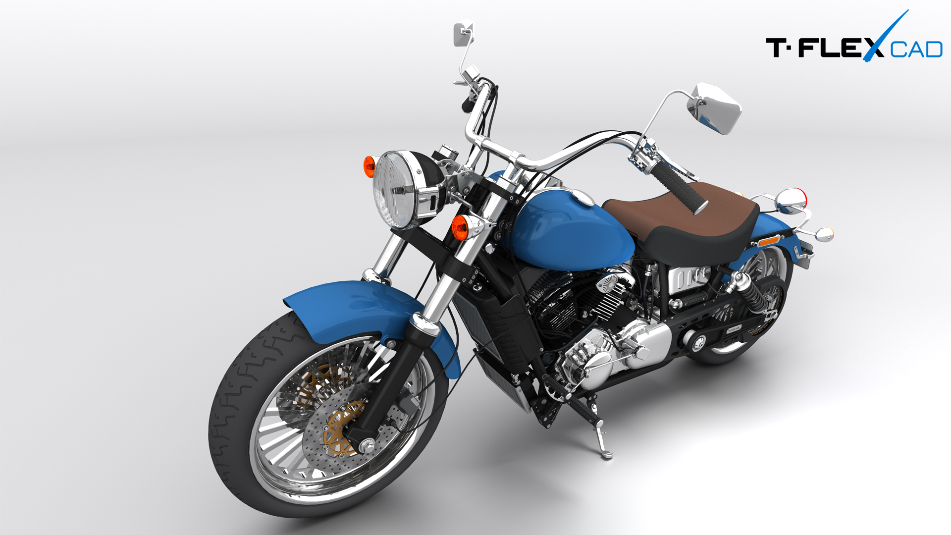 Фотореализм в T-FLEX CAD - Мотоцикл