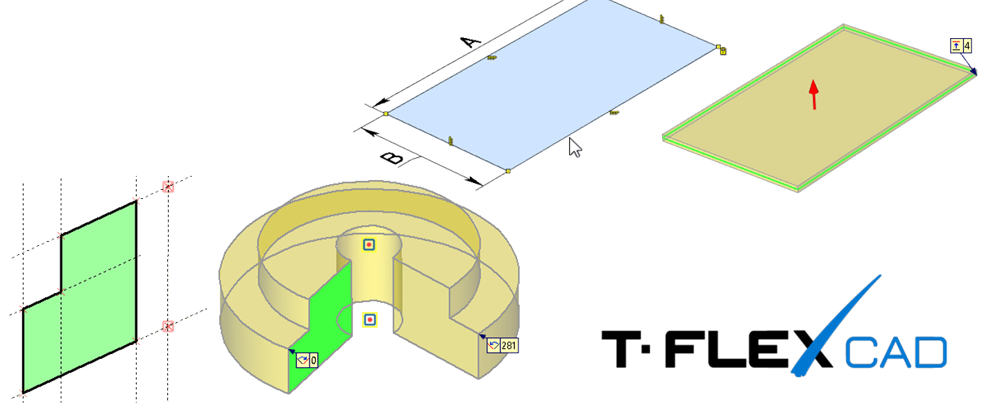 T-FLEX CAD - Начало работы. Моделирование в 3D сцене. 3D профили и другие 3D элементы